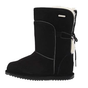Emu Australia Kids Black Wool Airlie Boots Size 10